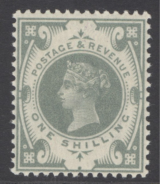 SG 211 1/- dull green. A fine fresh unmounted mint example with good colour & centring CAT £375