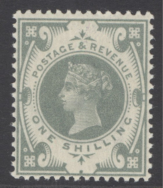 SG 211 1/- dull green. A fine fresh unmounted mint example with good colour & centring CAT £375