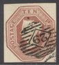 SG 57 10d brown. Very fine used with London ‘29’ numeral. 4 good/large margins CAT £1200. Karl Louis cert