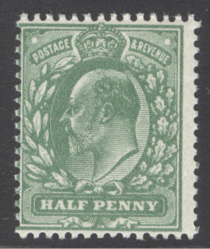 SG 269 ½d deep dull yellow (blotchy) Spec M3(4). Fine unmounted mint. RPS cert when in a block of 6