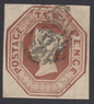 SG 57 10d brown. Very fine used, good colour. 4 large margins CAT £1200