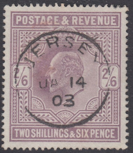 SG 260 2/6 lilac. Very fine used with an upright Jersey CDS, Jan 14th 1903. Good colour & well centred