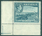SG 109 Antigua 1938. £1 slate-grey corner marginal example. Stamp unmounted mint (lightly hinged in margin)