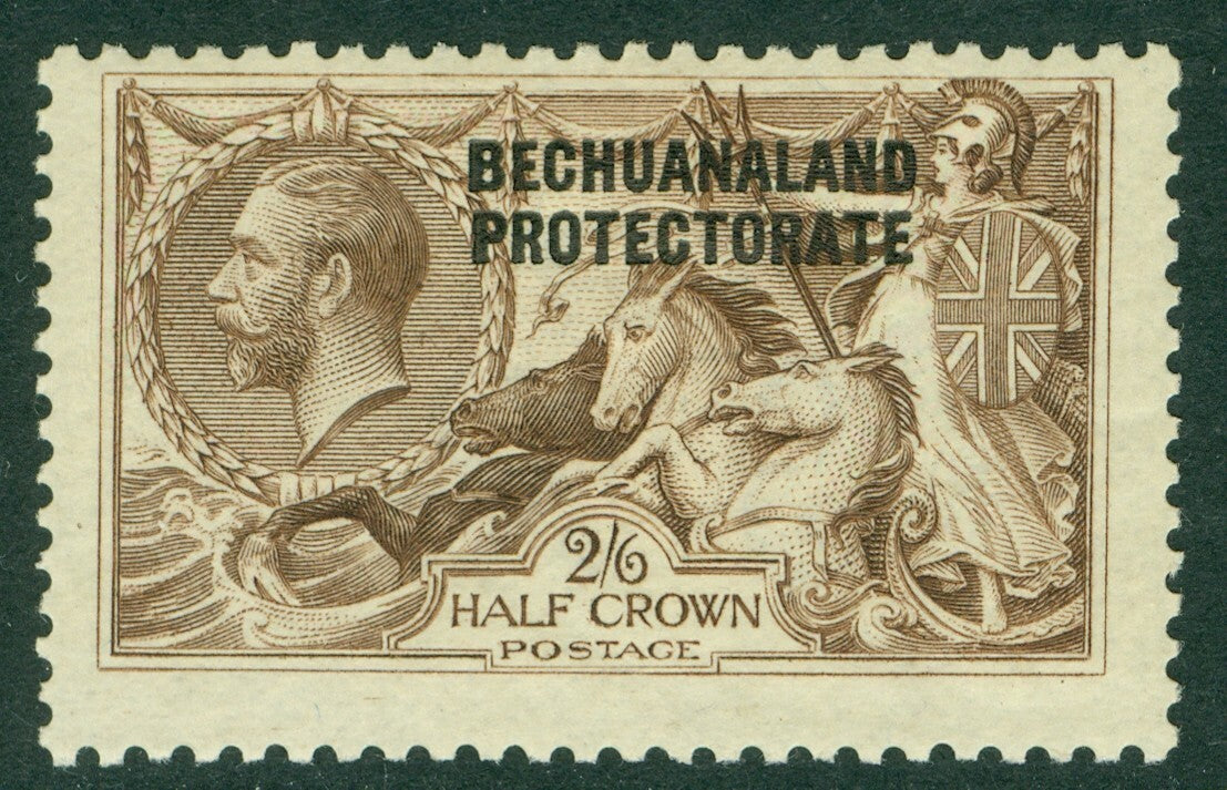 SG 86 Bechuanaland Protectorate 2/6 sepia. Lightly mounted mint CAT £140