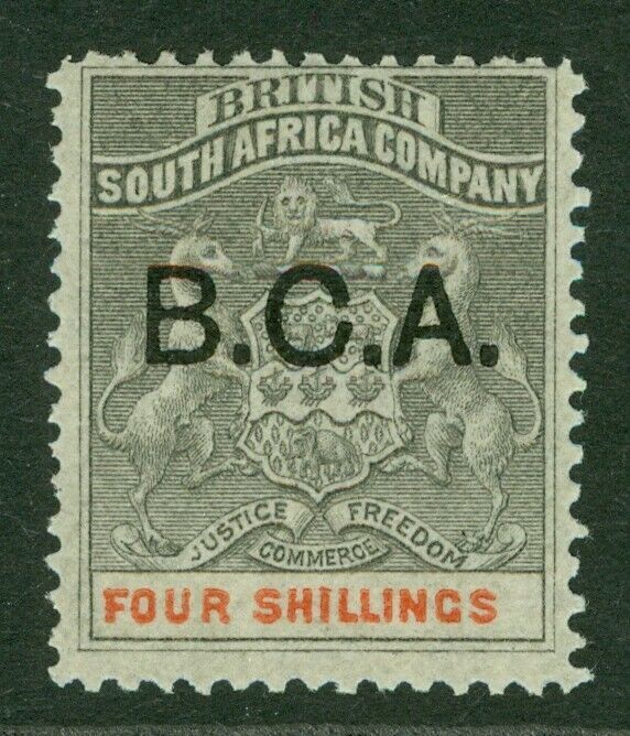 SG 11 Nyasaland, British Central Africa 1891. 4/- grey-black & vermilion. Fine unmounted mint CAT £110