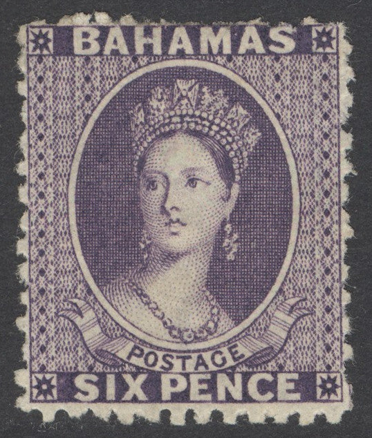 SG 31 Bahamas 1863-77. 6d deep violet. A fine fresh mounted mint example CAT£160