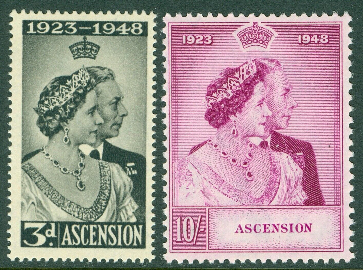 SG 50/51 Ascension 1948 Silver wedding set. Fine unmounted mint CAT £50