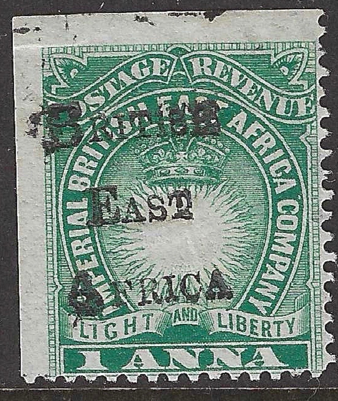 SG 35 British East Africa 1895. 1/2d Blue green. A fine fresh mounted mint example. CAT £200