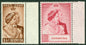 SG 125-126 Bermuda 1948. 1½d red-brown & £1 carmine. Lightly mounted mint CAT £105