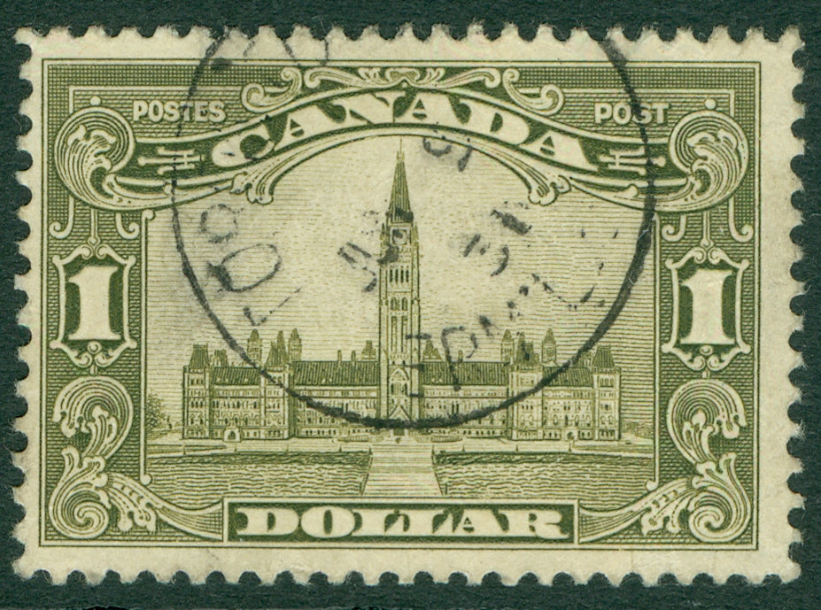 SG 285a Canada 1928-29. $1 brown-olive. A very fine used CDS example CAT £140