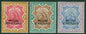 SG 22-24 British Somaliland 1903. 2r, 3r & 5r. Fine mounted/lightly mounted mint CAT £400