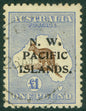 SG 99 Australia N.W Pacific Islands 1915-16. £1 chocolate & dull blue. Very fine used CAT £475