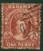 SG 17 Bahamas 1862. 1d brown-lake, perf 13. Very fine used CAT £140