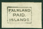 SG FR1 Falklands 1869 ‘black frank’. A very fine strike on white laid paper