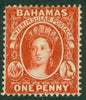 SG 42 Bahamas 1882. 1d scarlet-vermilion, watermark CA, perf 14. A fresh mounted mint example CAT £475
